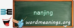 WordMeaning blackboard for nanjing